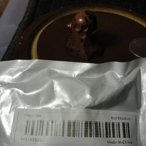 Red Obsidian Ghost,Hand carved~detailed~awesome colors~Witch, Wiccan, Re… - Picture 5 of 5